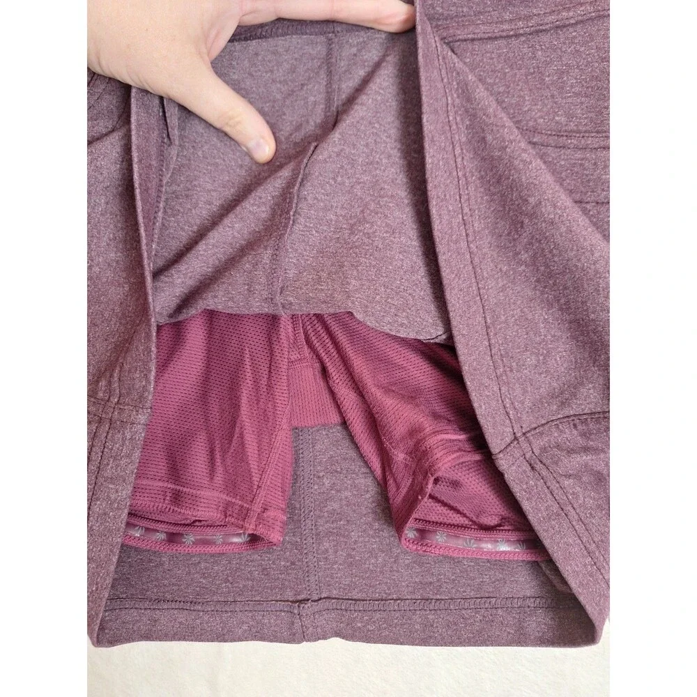 Athleta Bettona Knit Skort Women's Small Purple Stretch Mid Rise Pockets Hike